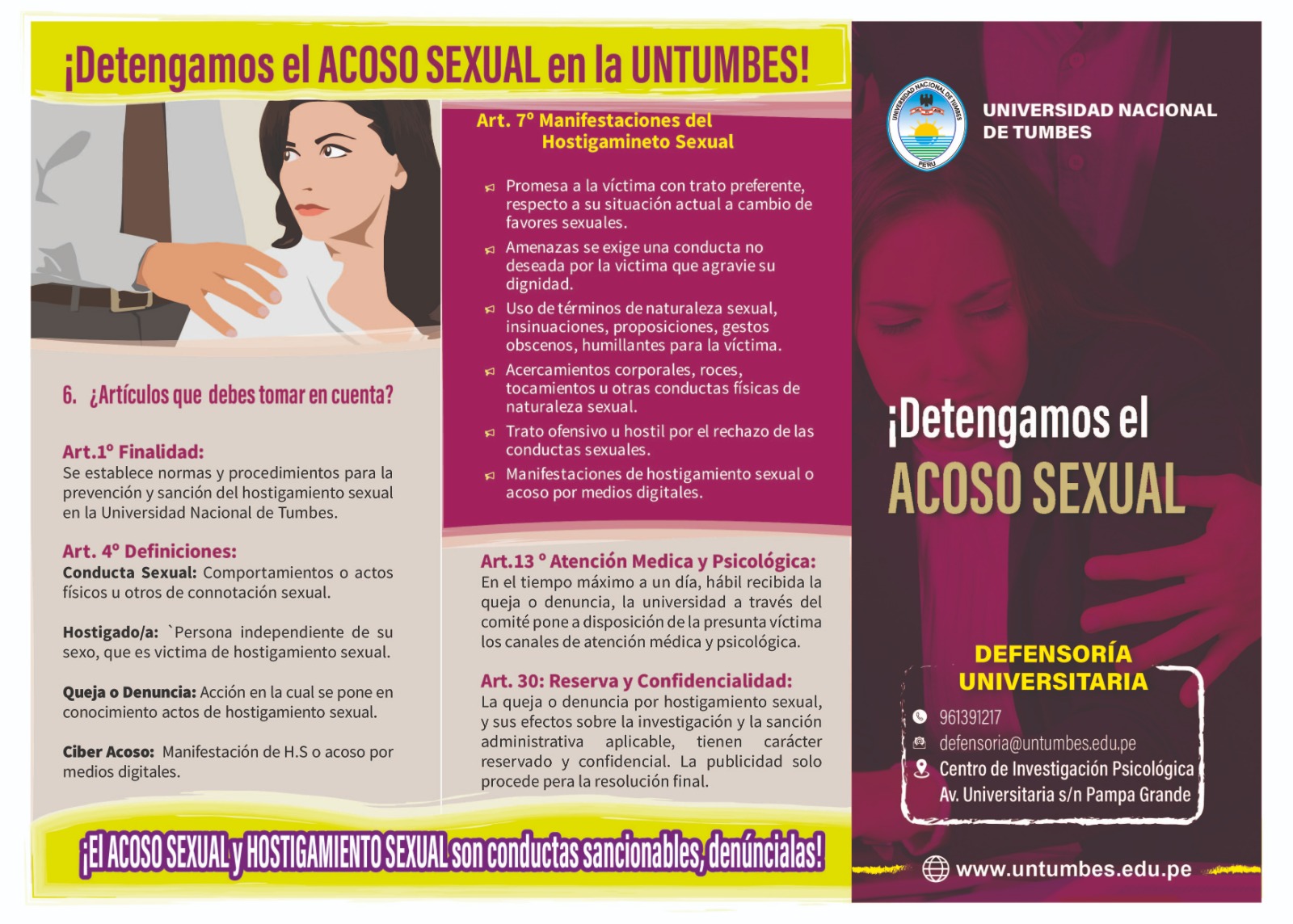 Detengamos el acoso Sexual en la UNTUMBES